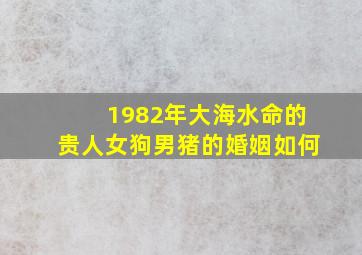 1982年大海水命的贵人女狗男猪的婚姻如何