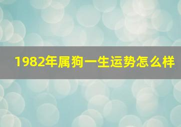 1982年属狗一生运势怎么样