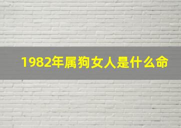 1982年属狗女人是什么命