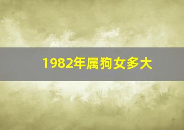 1982年属狗女多大