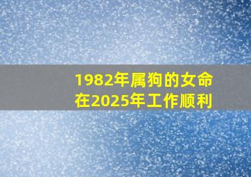 1982年属狗的女命在2025年工作顺利