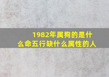 1982年属狗的是什么命五行缺什么属性的人