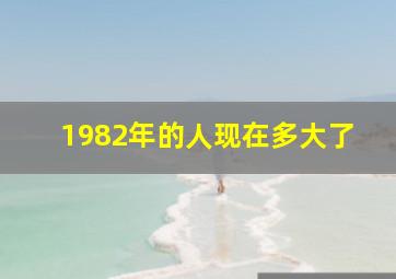 1982年的人现在多大了