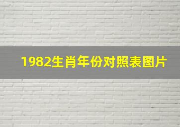 1982生肖年份对照表图片