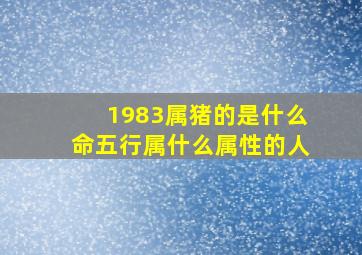 1983属猪的是什么命五行属什么属性的人