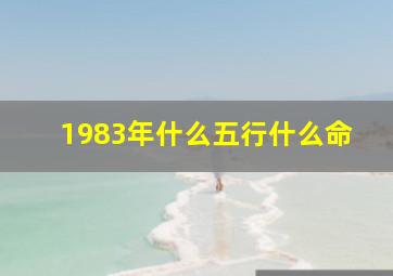 1983年什么五行什么命