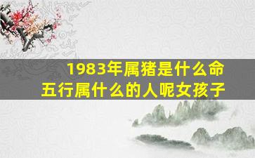 1983年属猪是什么命五行属什么的人呢女孩子