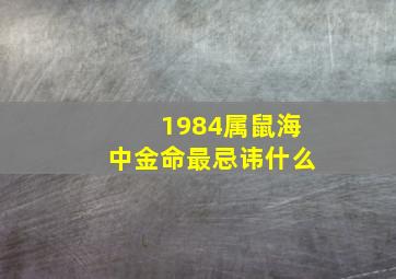 1984属鼠海中金命最忌讳什么