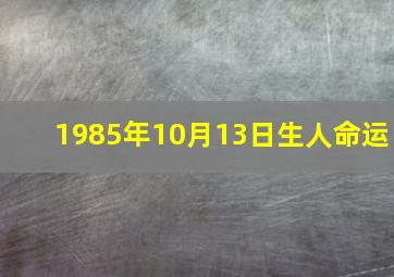 1985年10月13日生人命运