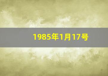 1985年1月17号