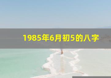 1985年6月初5的八字