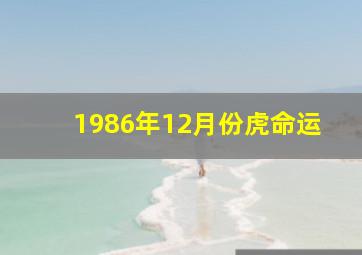 1986年12月份虎命运