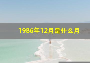 1986年12月是什么月