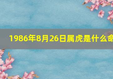 1986年8月26日属虎是什么命