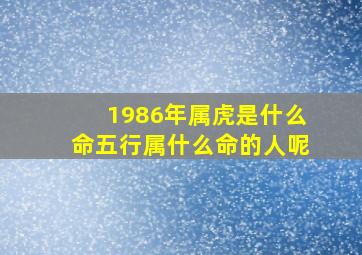 1986年属虎是什么命五行属什么命的人呢