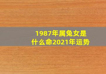 1987年属兔女是什么命2021年运势