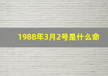 1988年3月2号是什么命