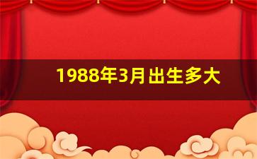 1988年3月出生多大