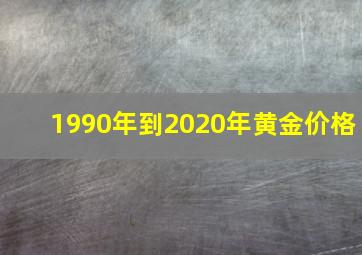 1990年到2020年黄金价格