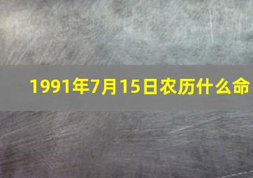 1991年7月15日农历什么命