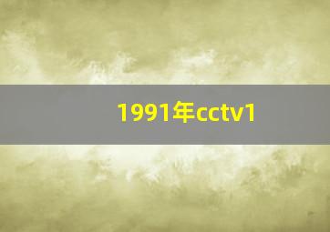 1991年cctv1