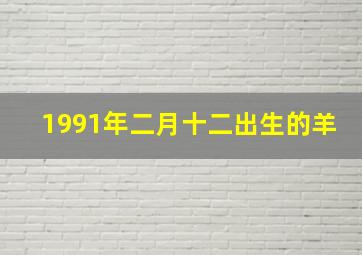 1991年二月十二出生的羊