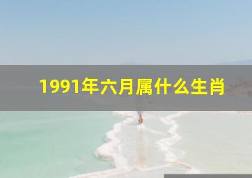 1991年六月属什么生肖