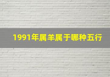 1991年属羊属于哪种五行