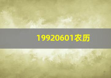 19920601农历