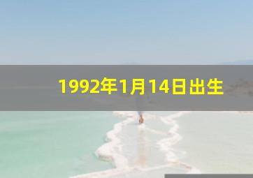 1992年1月14日出生