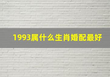 1993属什么生肖婚配最好