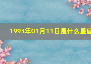 1993年01月11日是什么星座