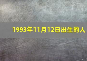 1993年11月12日出生的人