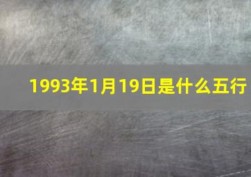 1993年1月19日是什么五行