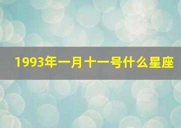 1993年一月十一号什么星座