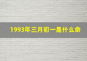 1993年三月初一是什么命