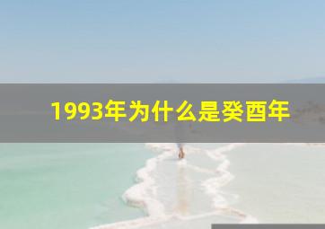 1993年为什么是癸酉年