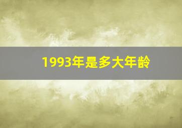 1993年是多大年龄