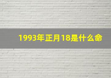 1993年正月18是什么命