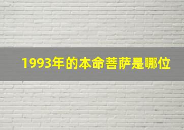 1993年的本命菩萨是哪位