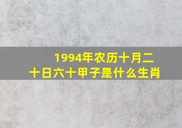 1994年农历十月二十日六十甲子是什么生肖