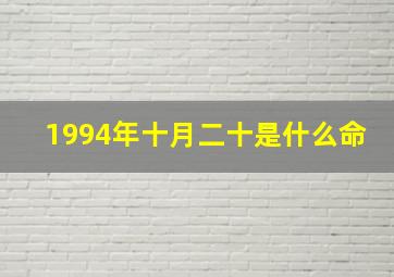 1994年十月二十是什么命