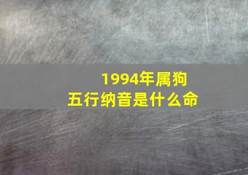 1994年属狗五行纳音是什么命