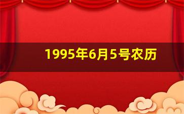 1995年6月5号农历