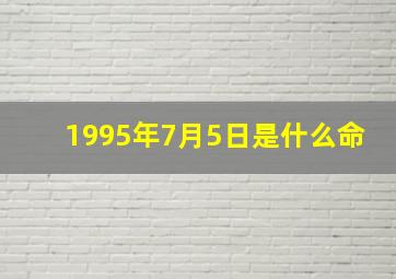 1995年7月5日是什么命