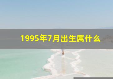 1995年7月出生属什么