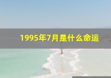 1995年7月是什么命运