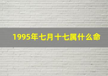 1995年七月十七属什么命