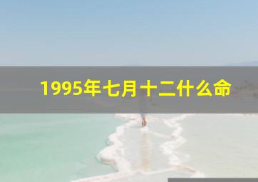 1995年七月十二什么命