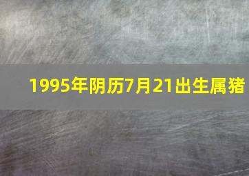 1995年阴历7月21出生属猪